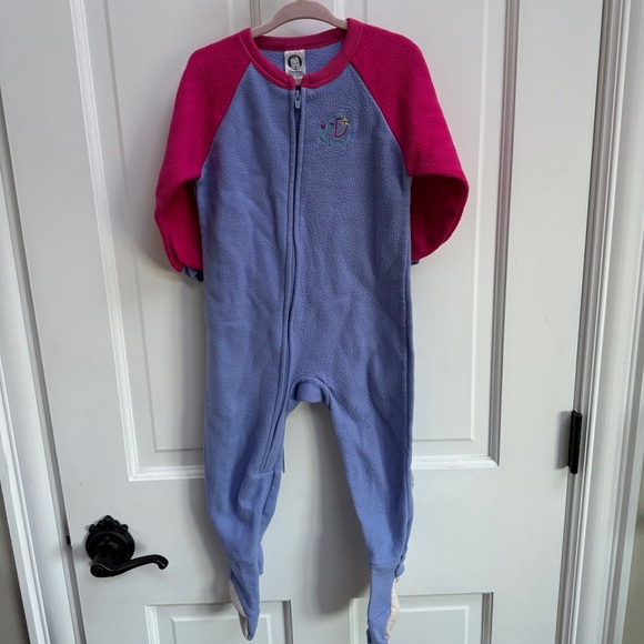 Gerber 3T Purple & Pink Zip Up Footie Pajamas - Picture 1 of 4